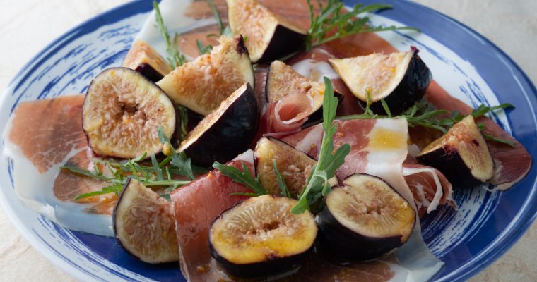 Salada de figos e presunto