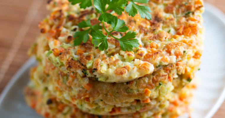 Panquecas de legumes sem glúten