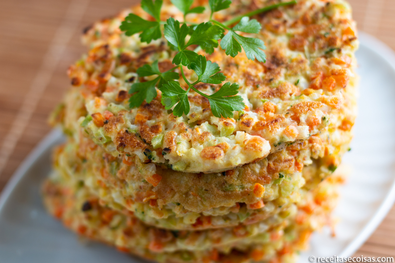 Panquecas de legumes sem glúten